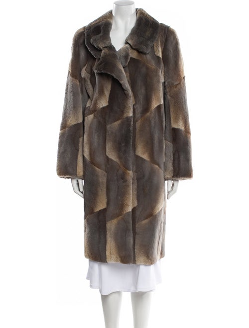 Fur Printed Faux Fur Coat