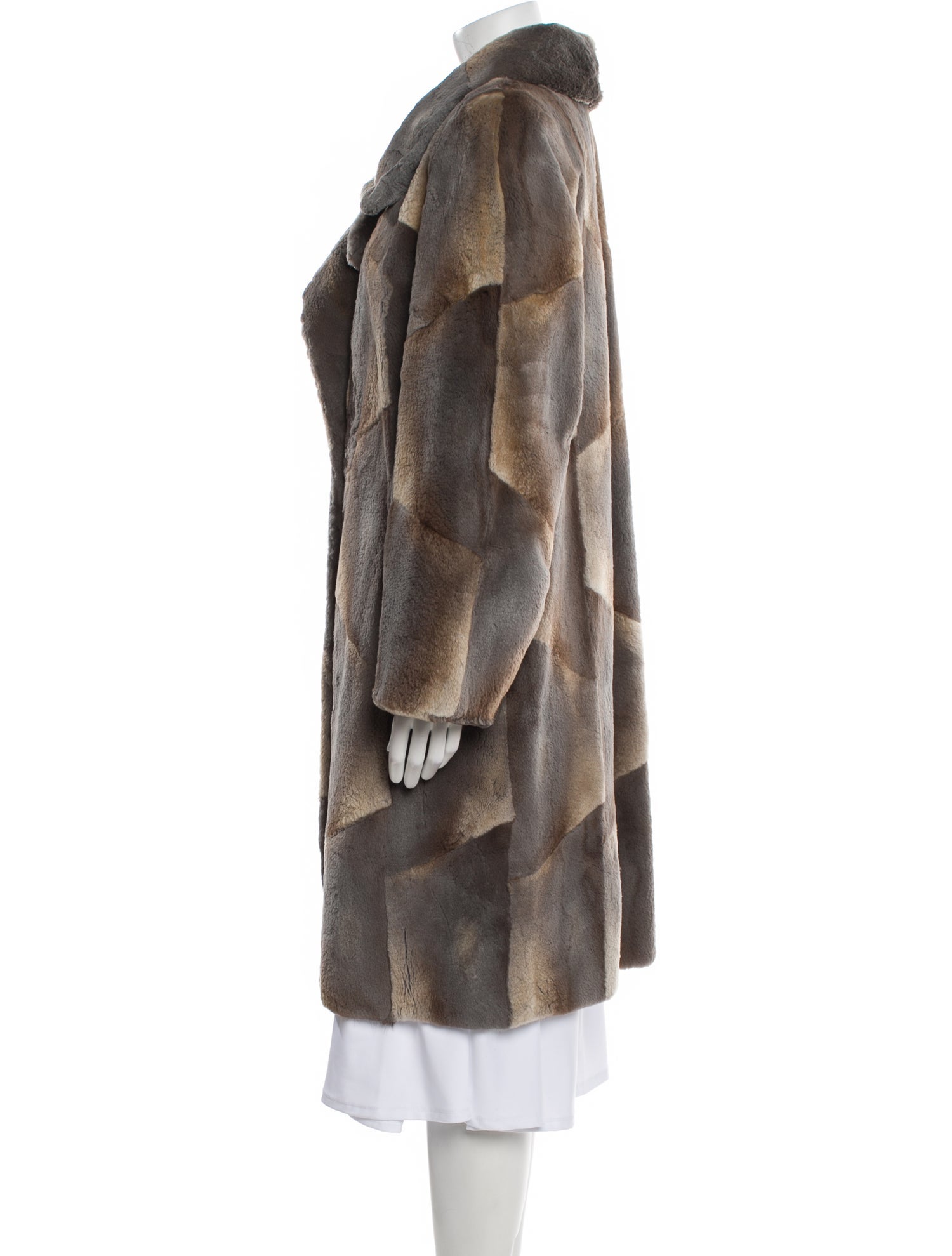 Fur Printed Faux Fur Coat