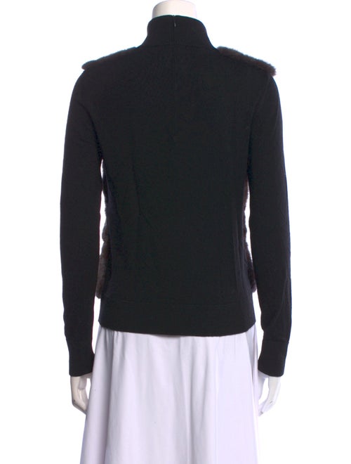 Fur Mink Turtleneck Sweatshirt