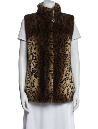 Fur Mink Animal Print Fur Jacket