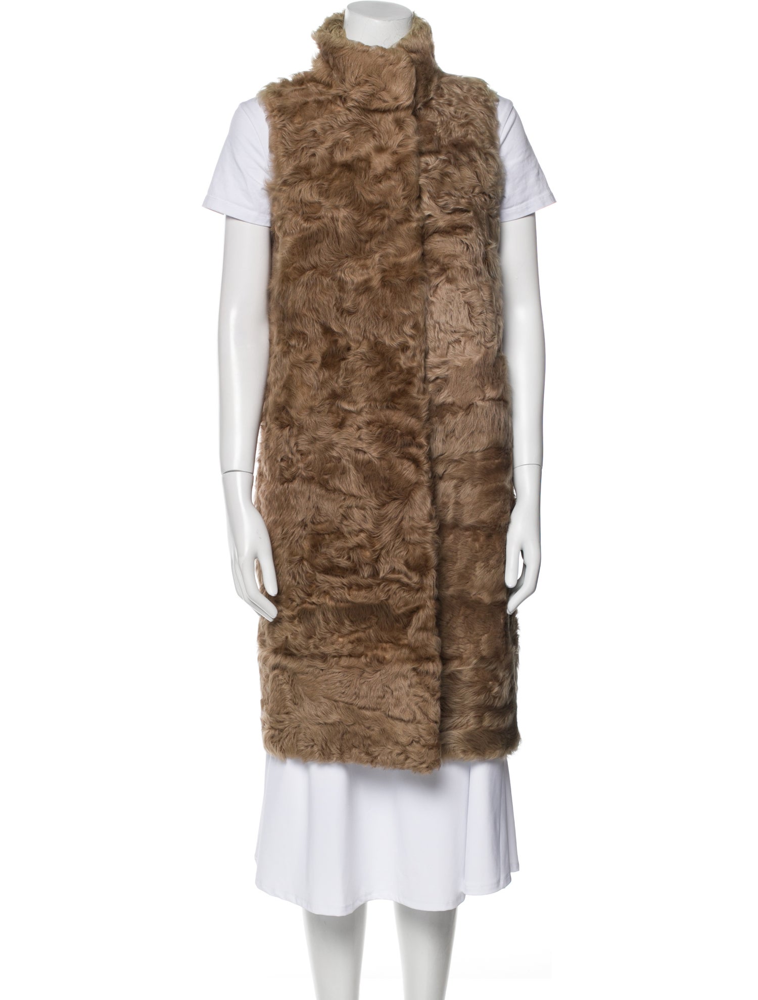 Fur Shearling Printed Vest