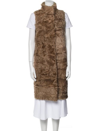 Fur Shearling Printed Vest