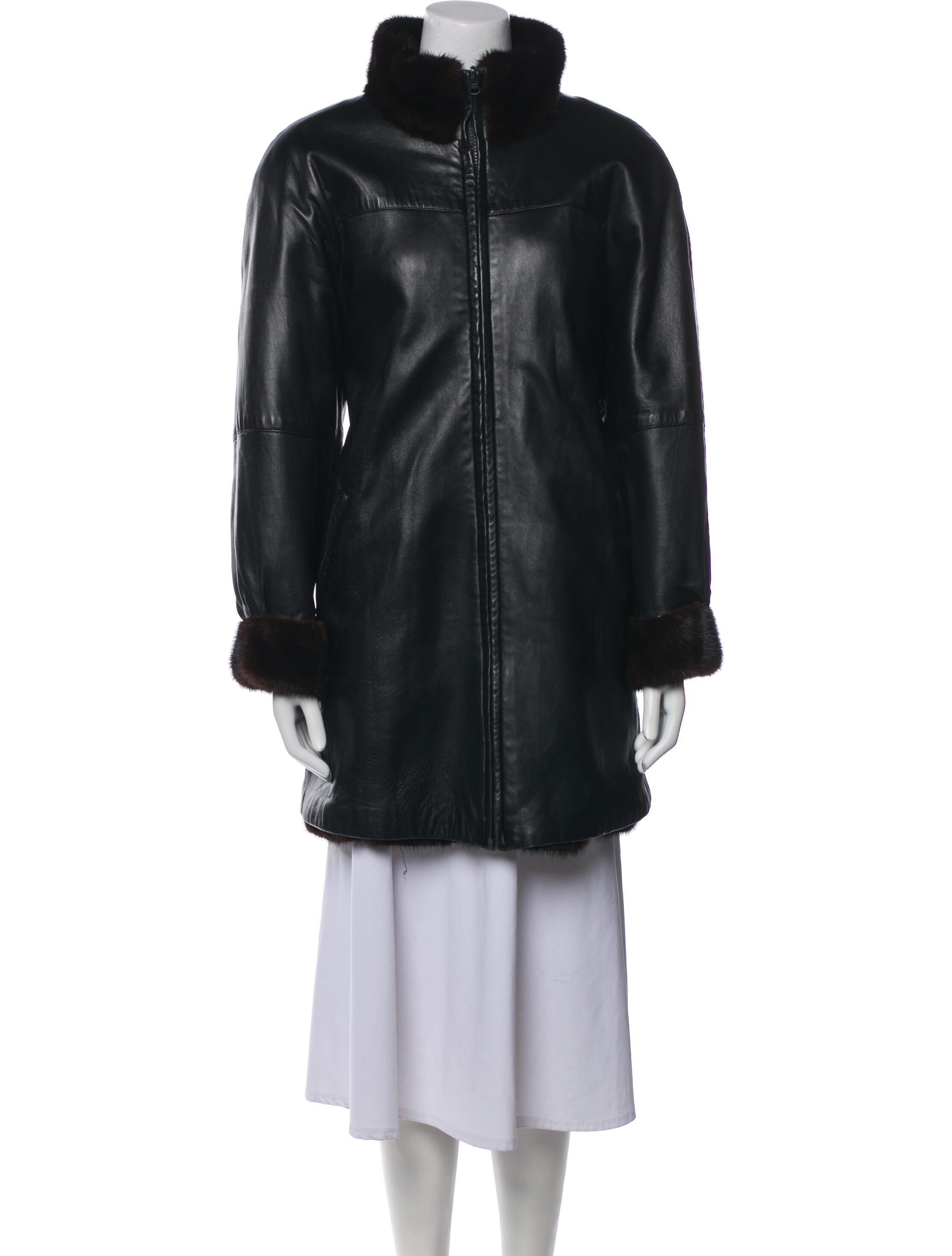 Fur Lamb Leather Coat