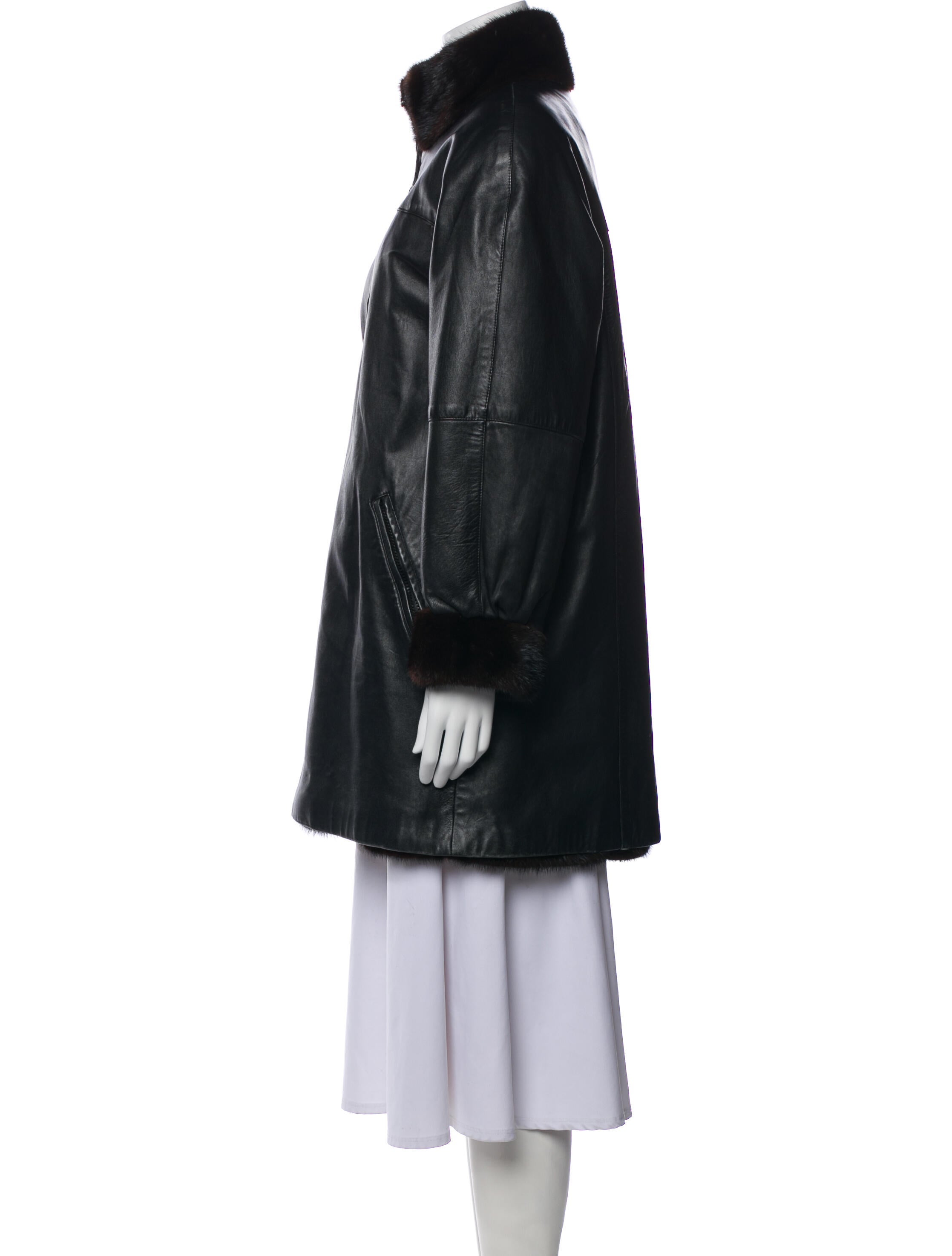 Fur Lamb Leather Coat