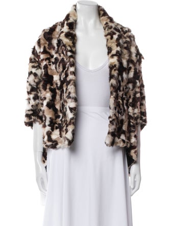 Fur Animal Print Faux Fur Jacket