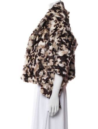 Fur Animal Print Faux Fur Jacket