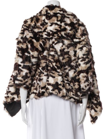 Fur Animal Print Faux Fur Jacket