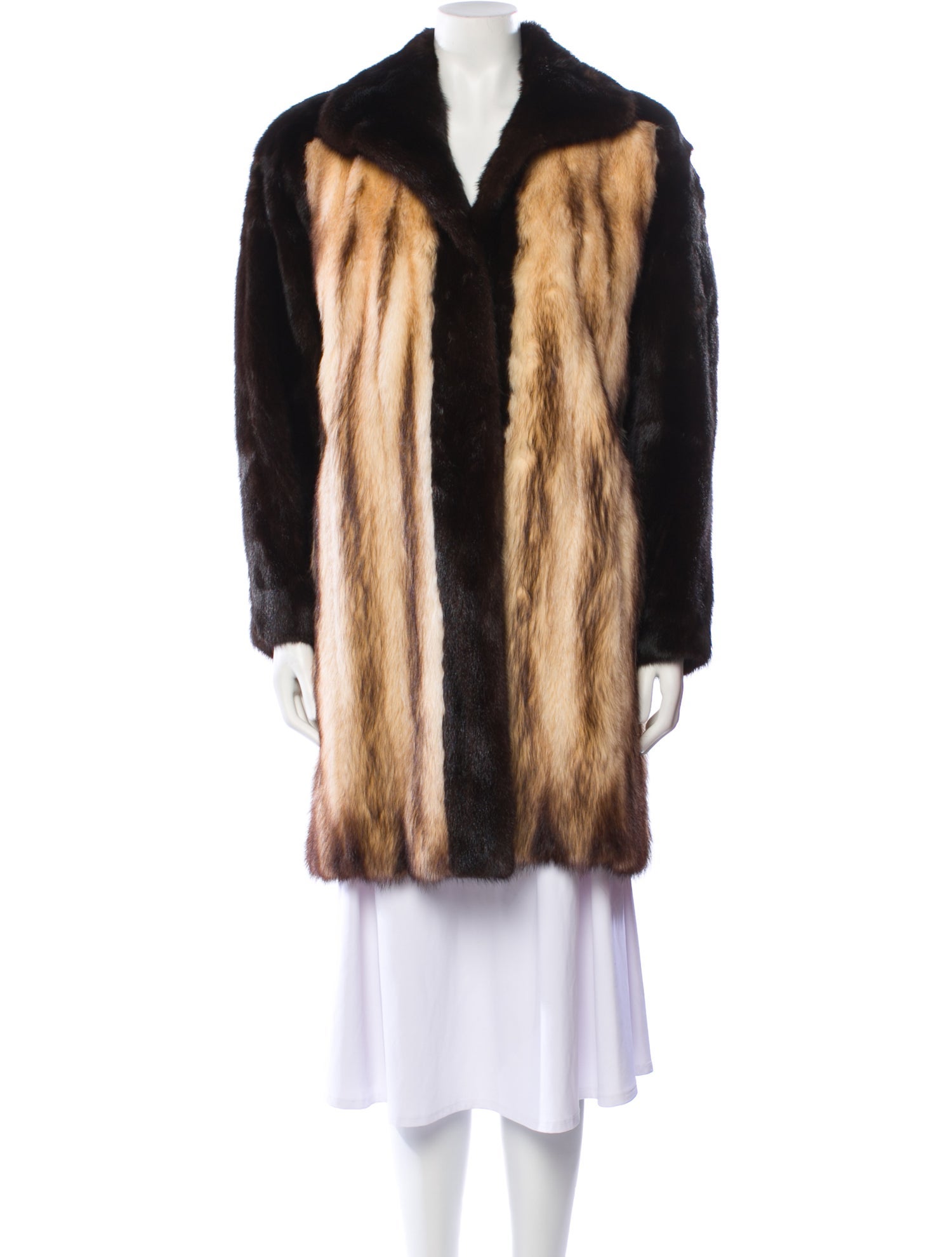 Fur Mink Animal Print Fur Coat