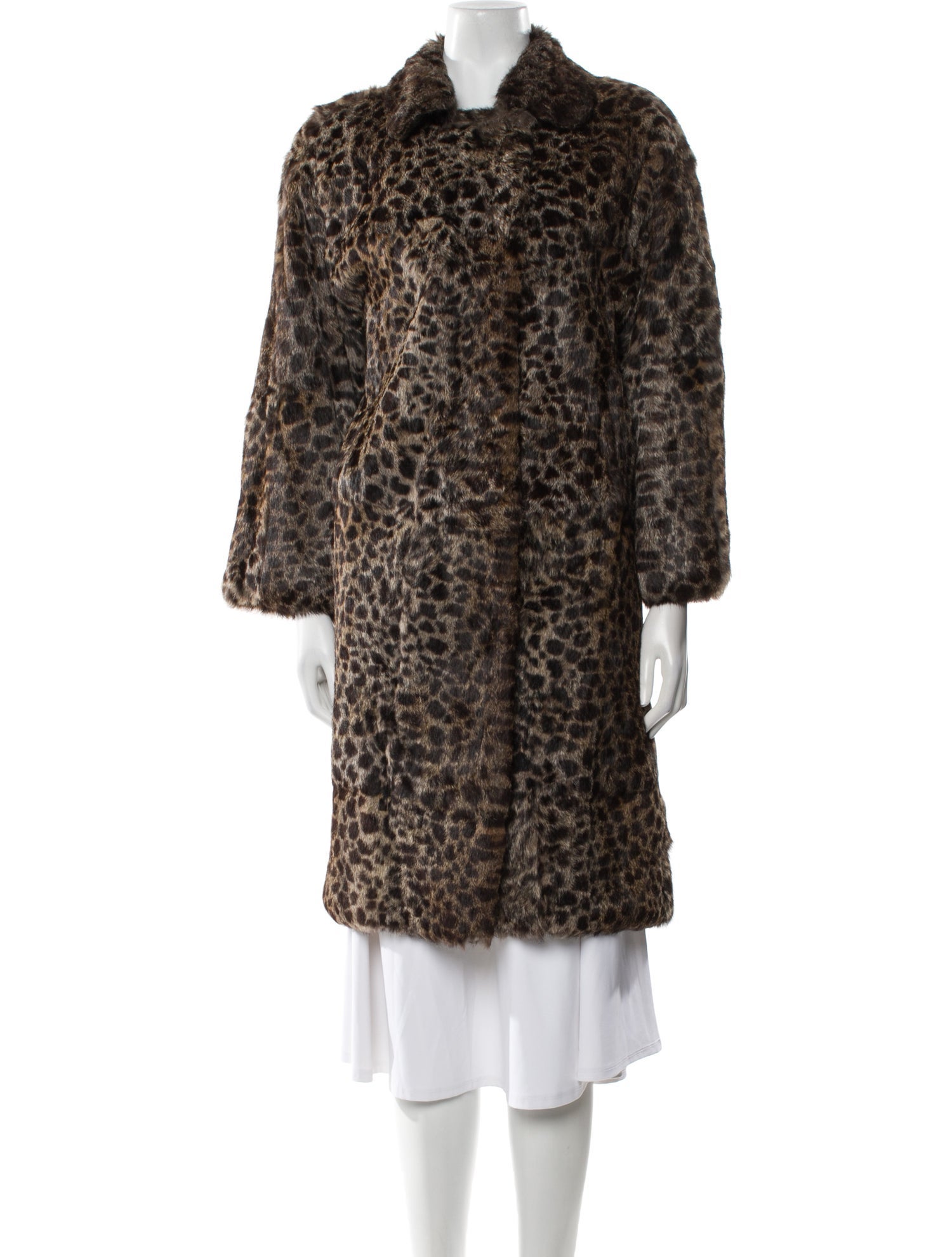 Fur Fur Animal Print Fur Coat