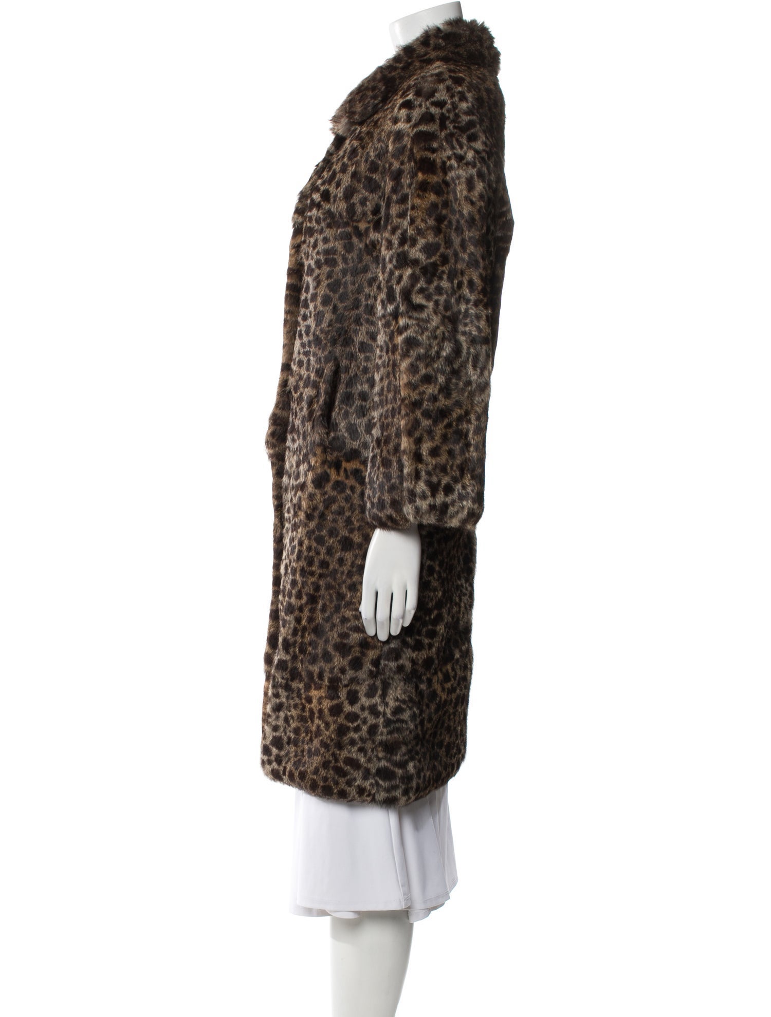 Fur Fur Animal Print Fur Coat