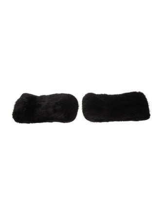 Fur Womens black fur cuffs