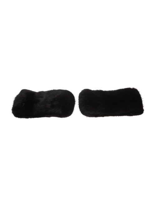 Fur Womens black fur cuffs
