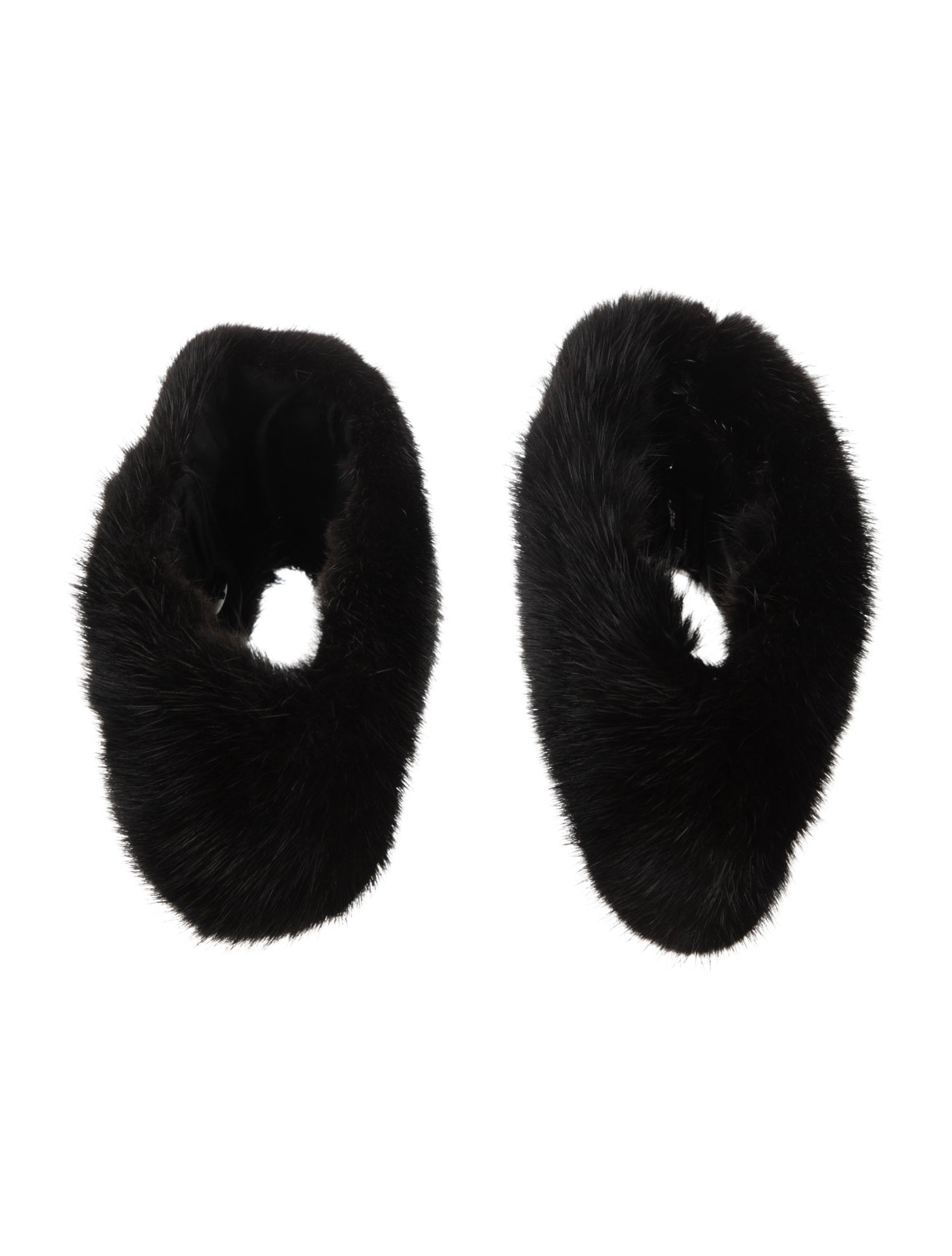 Fur Womens black fur cuffs