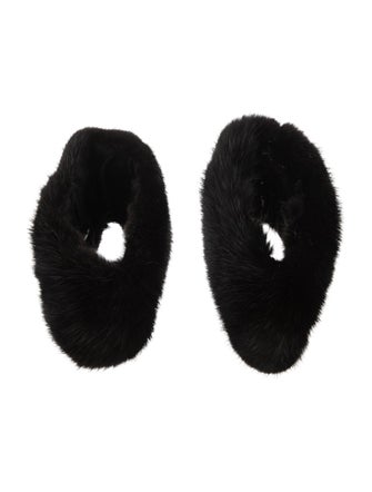 Fur Womens black fur cuffs