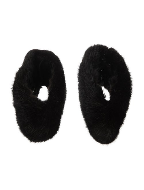 Fur Womens black fur cuffs