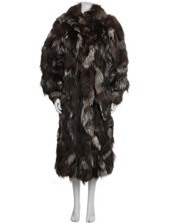 Fur Patterned Faux Fur Coat