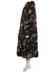 Fur Patterned Faux Fur Coat