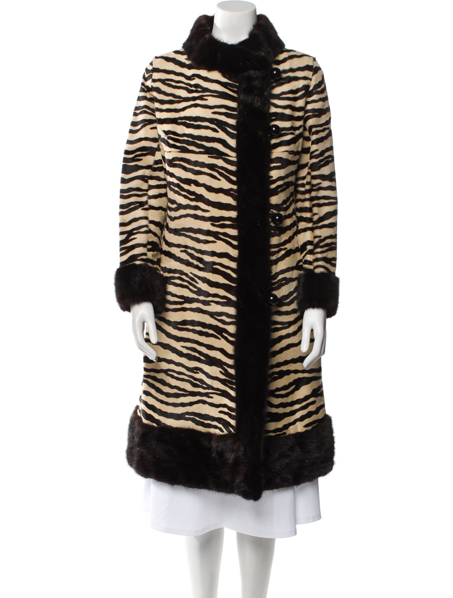 Fur Animal Print Coat