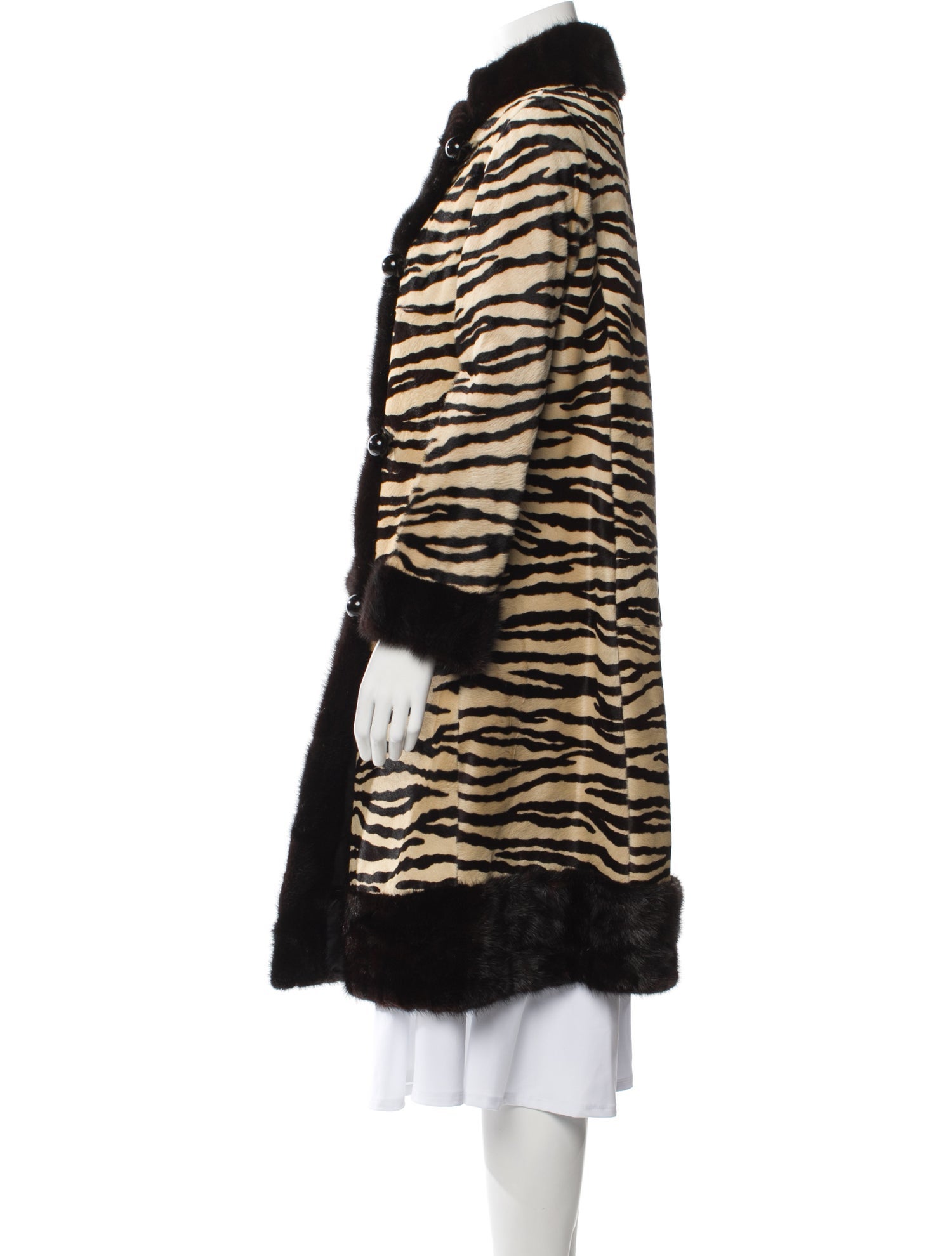 Fur Animal Print Coat