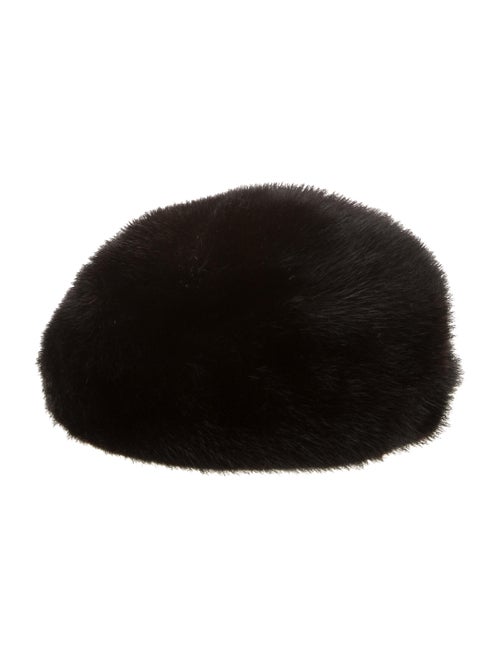 Fur faux fur newsboy hat