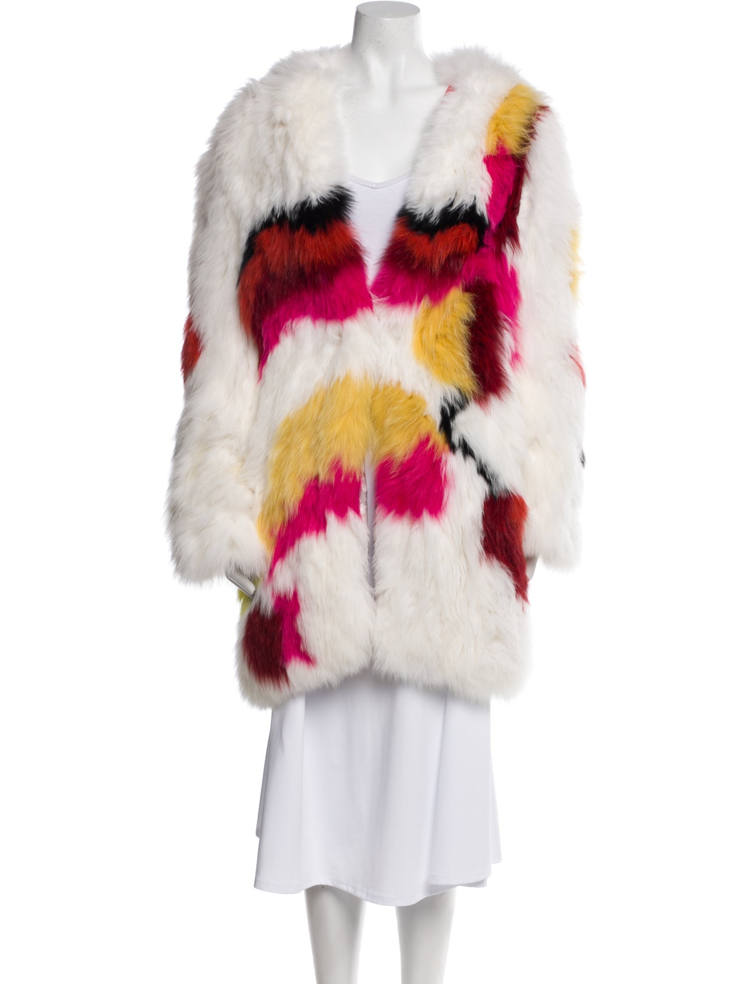 Fur Fox Printed Fur Coat