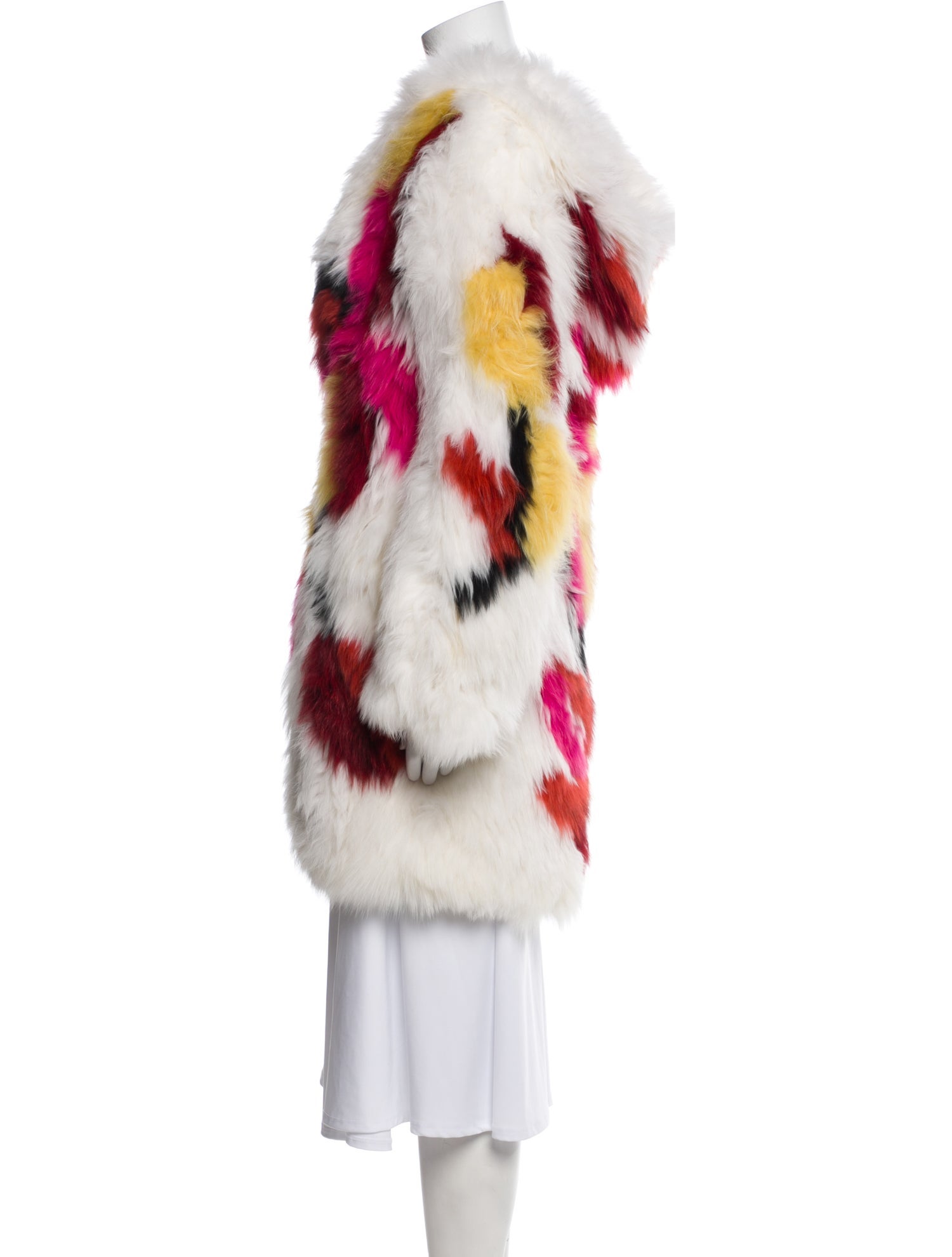 Fur Fox Printed Fur Coat