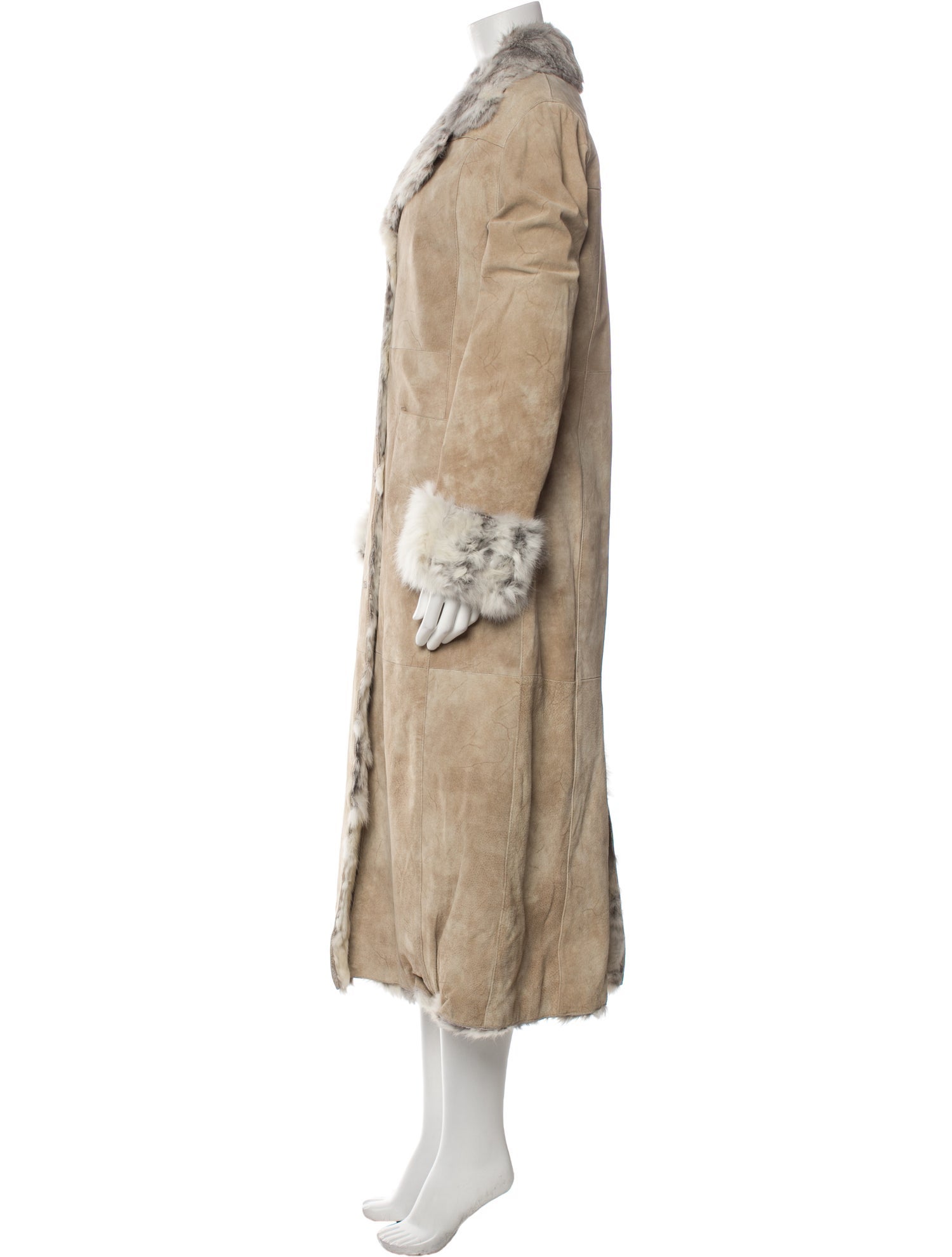 Fur Leather Faux Fur Coat