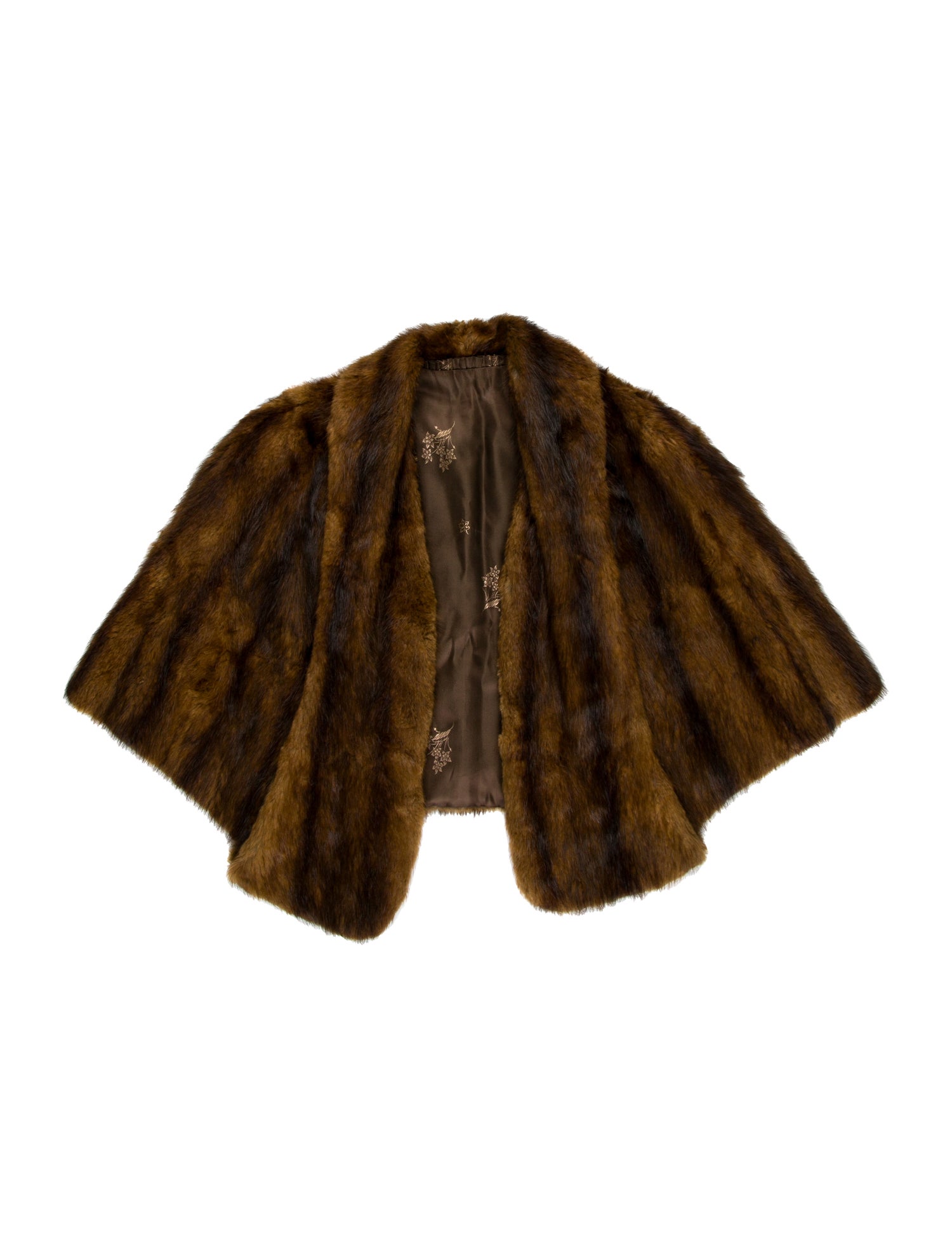 Fur Mink Animal Print Shawl