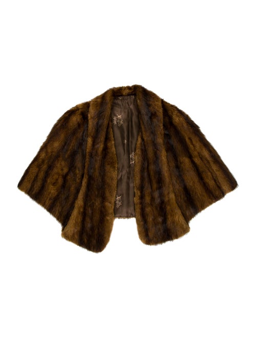 Fur Mink Animal Print Shawl