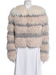 Fur Striped Fur Jacket