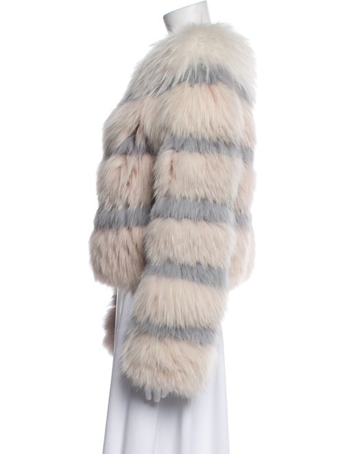 Fur Striped Fur Jacket