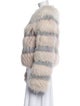 Fur Striped Fur Jacket