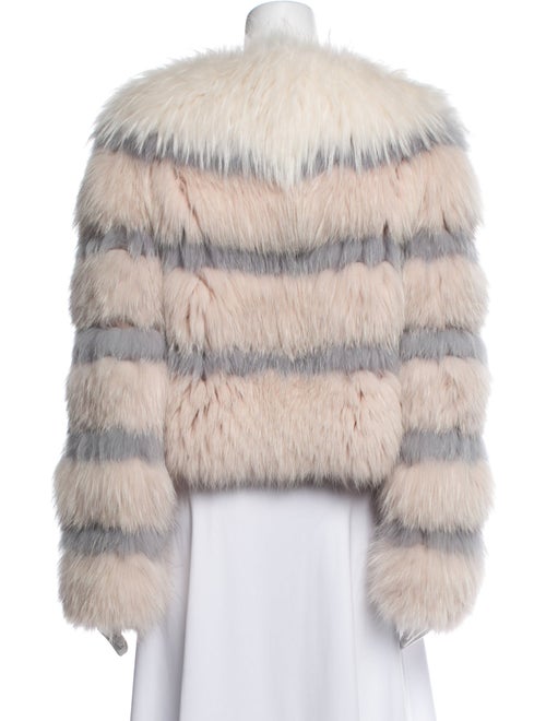 Fur Striped Fur Jacket