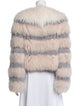 Fur Striped Fur Jacket