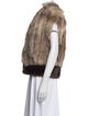Fur Fur Colorblock Pattern Fur Jacket