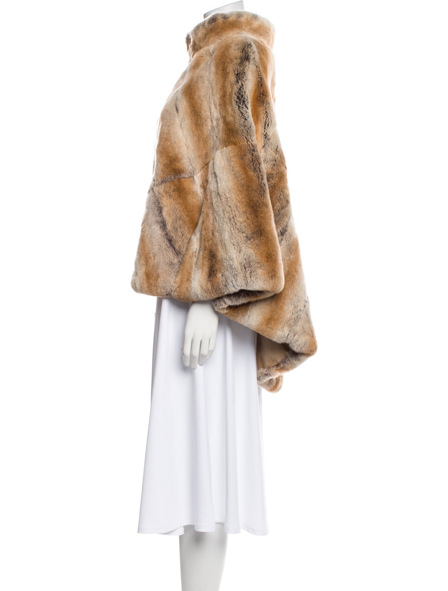 Fur Striped Fur Jacket