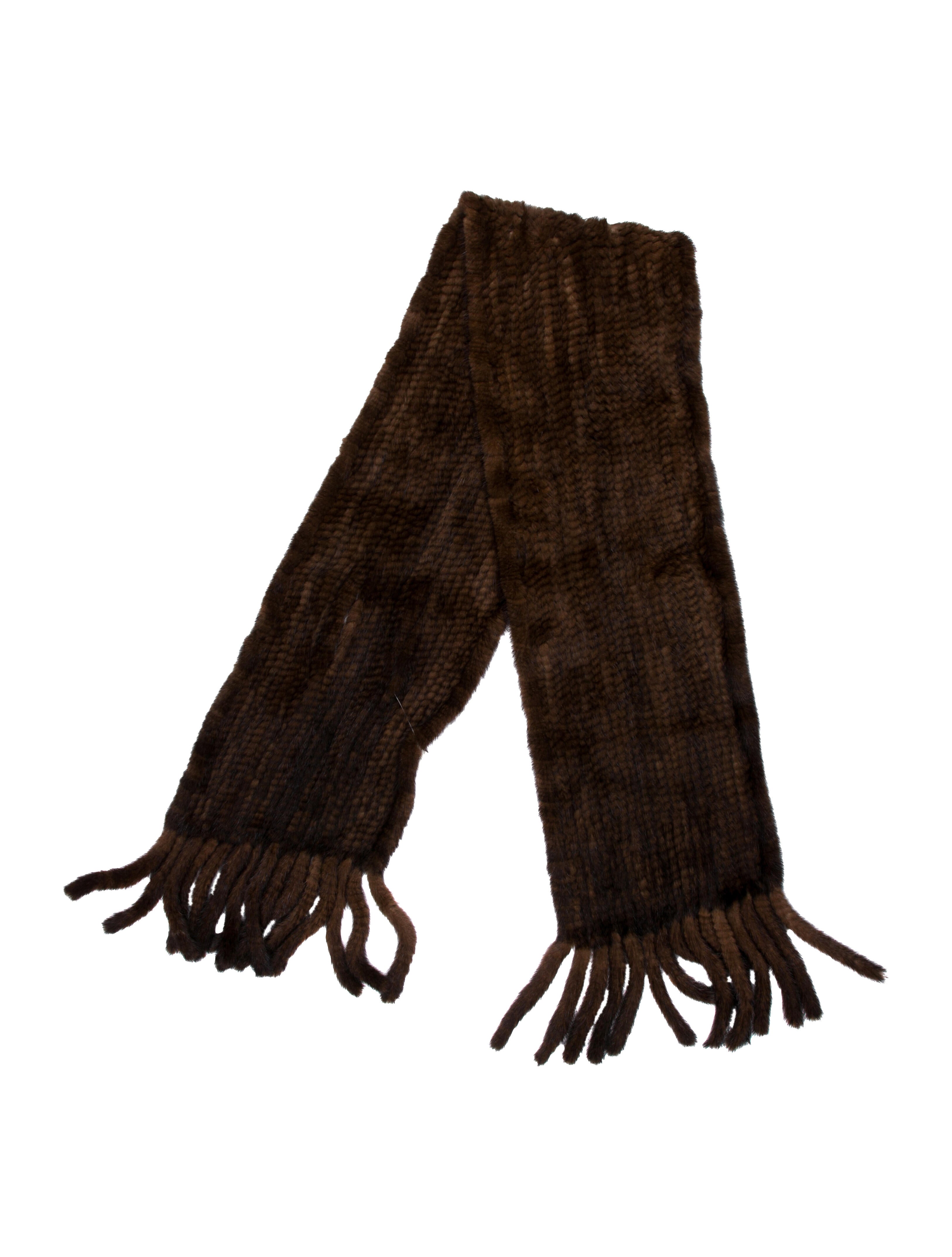 Fur Striped Scarf