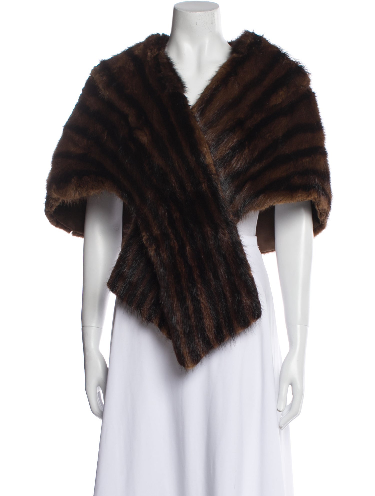 Fur Fur Striped Jacket