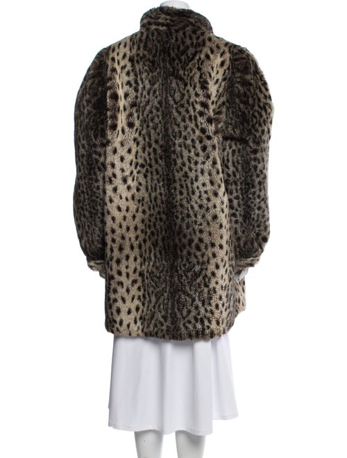 Fur Faux Fur Animal Print Faux Fur Coat
