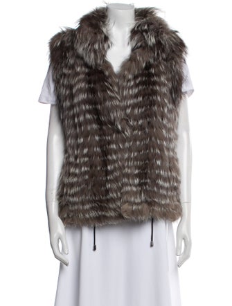 Fur Striped Fur Jacket