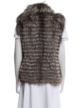 Fur Striped Fur Jacket