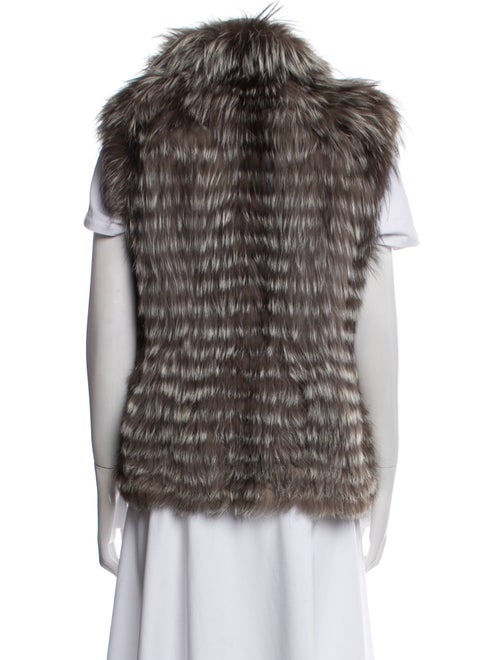 Fur Striped Fur Jacket