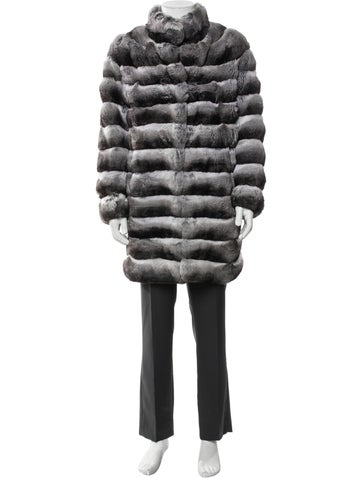 Fur Outerwear Chinchilla Puffer Coat XXL
