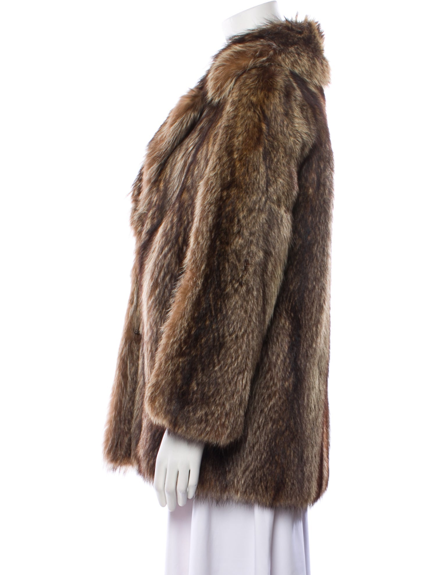 Fur Fur Animal Print Faux Fur Coat