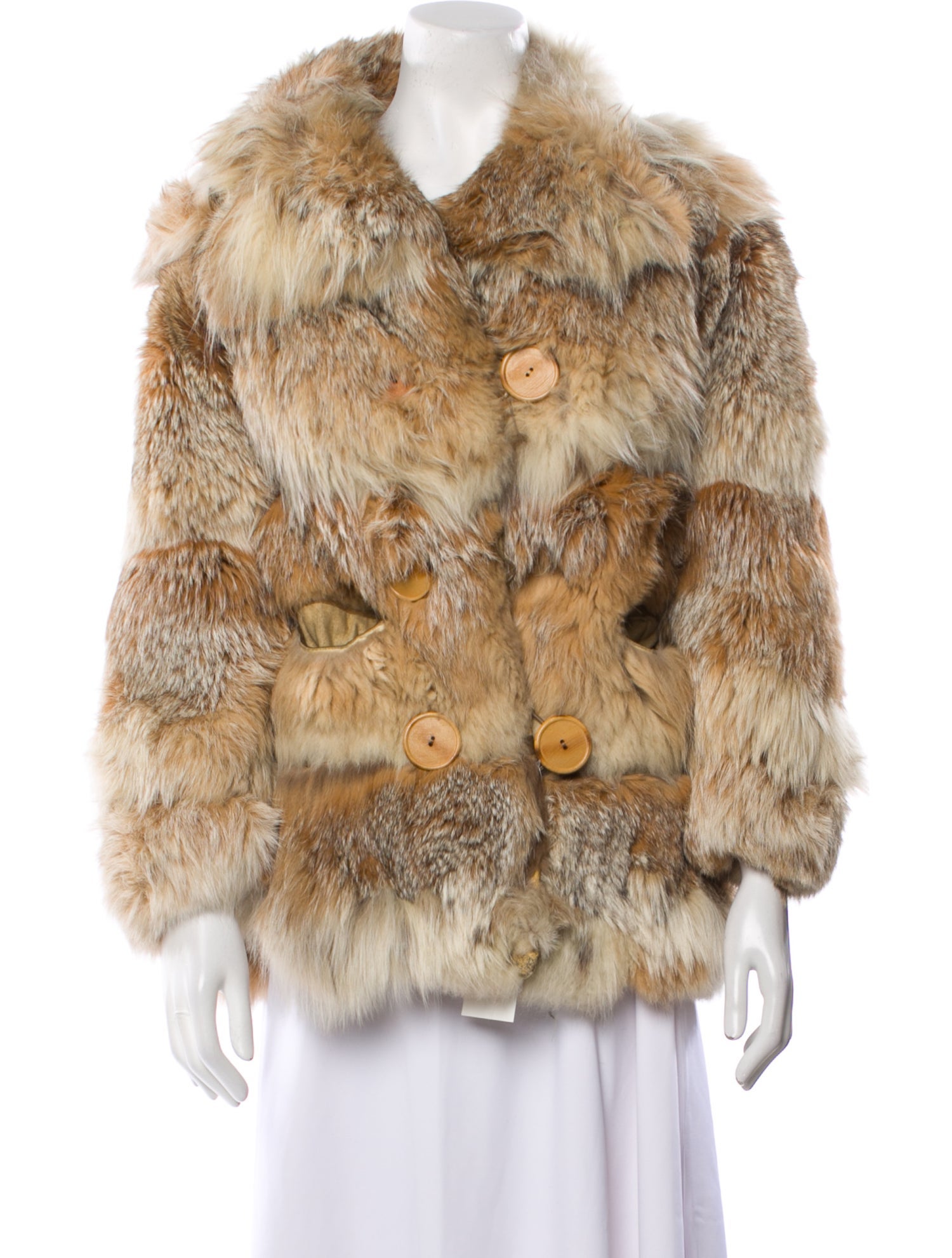 Fur Printed Faux Fur Coat