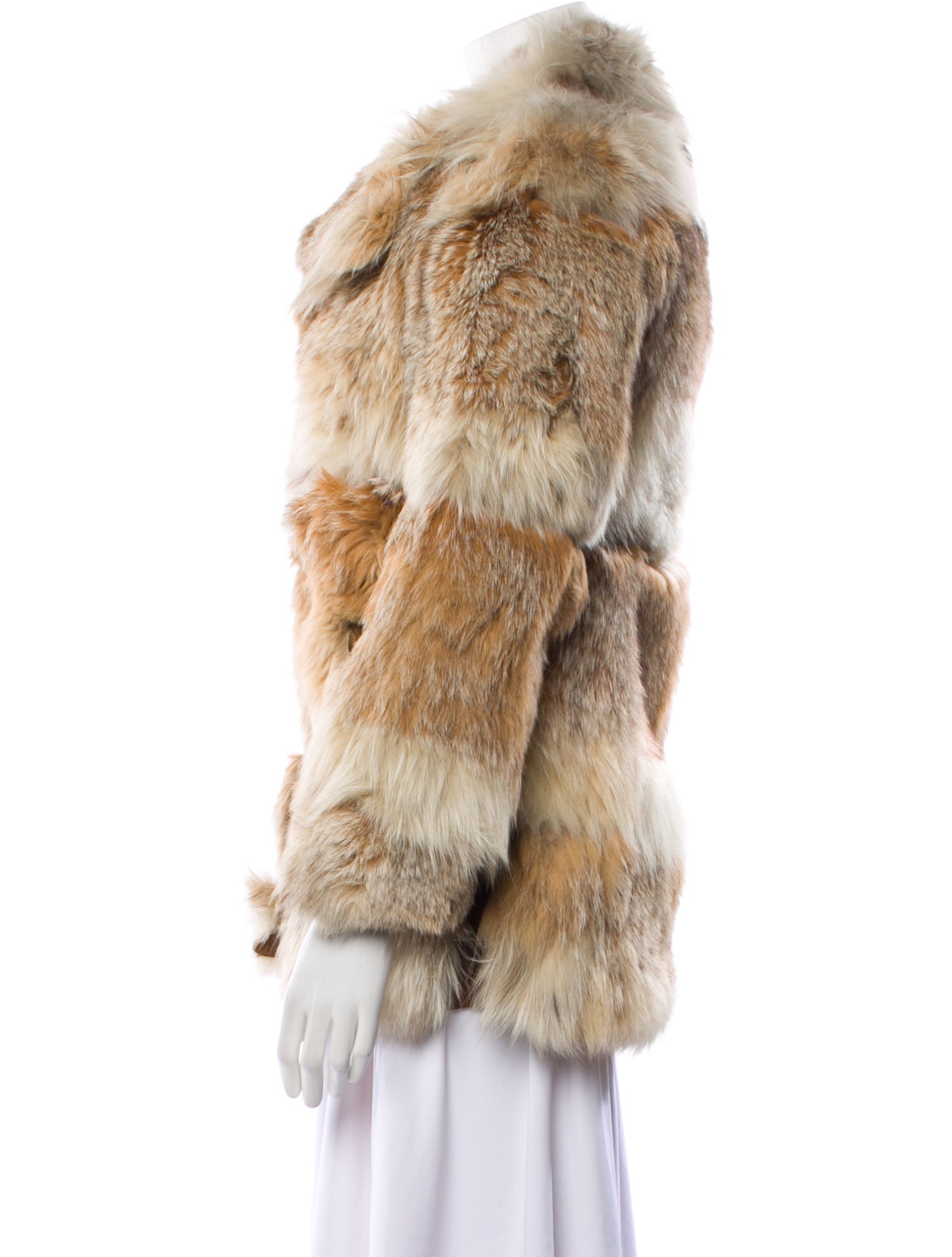 Fur Printed Faux Fur Coat