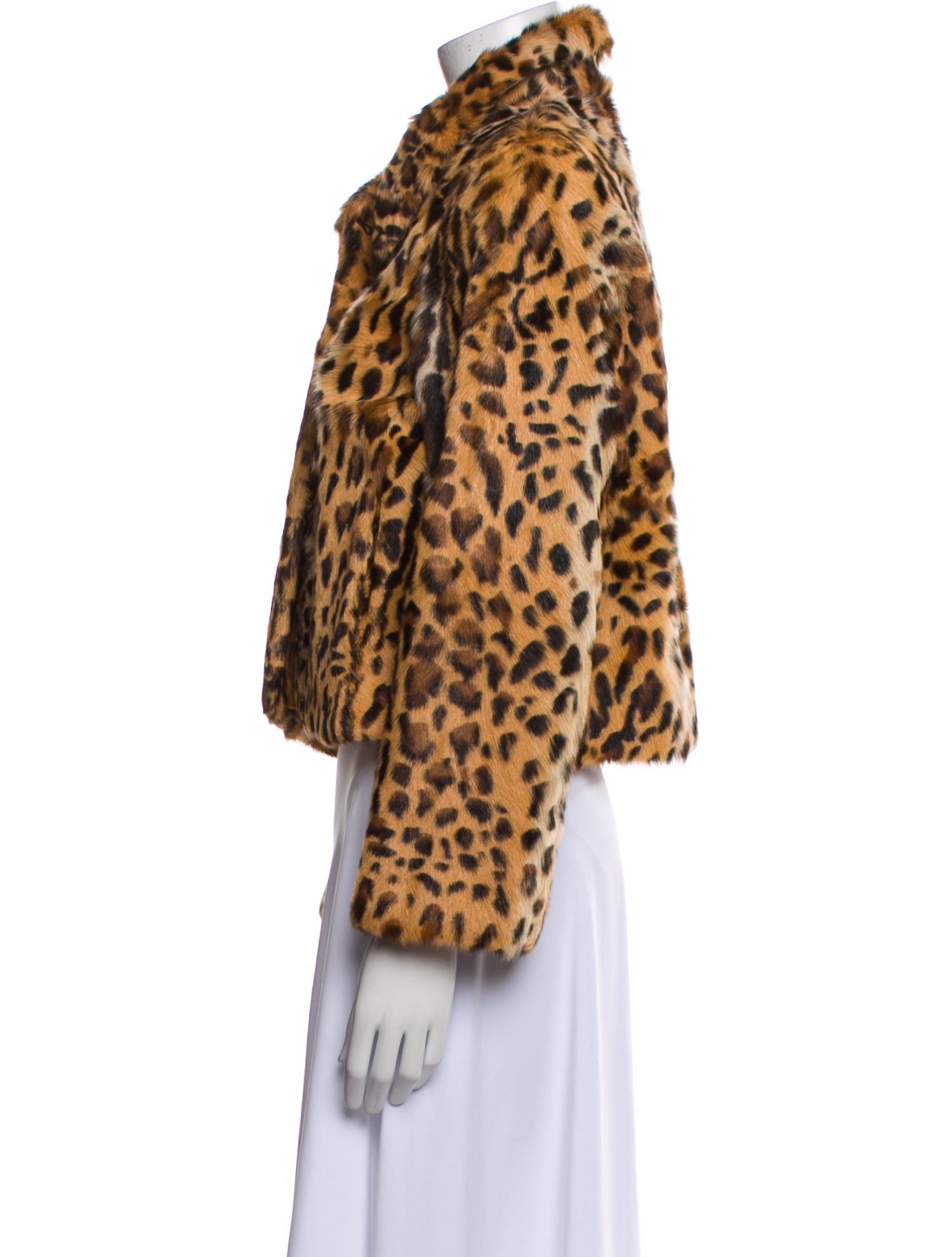 Fur Animal Print Faux Fur Jacket
