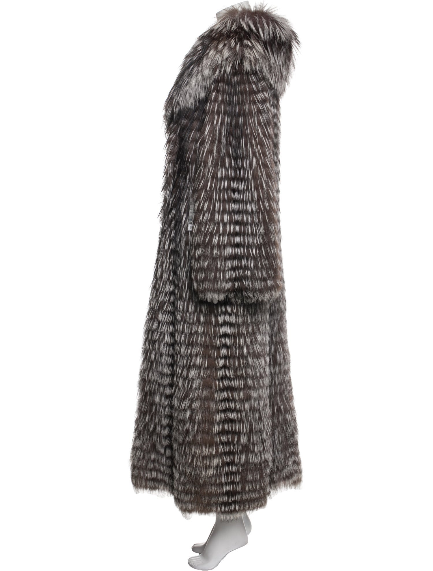 Saga Furs Gray Fox Fur Coat