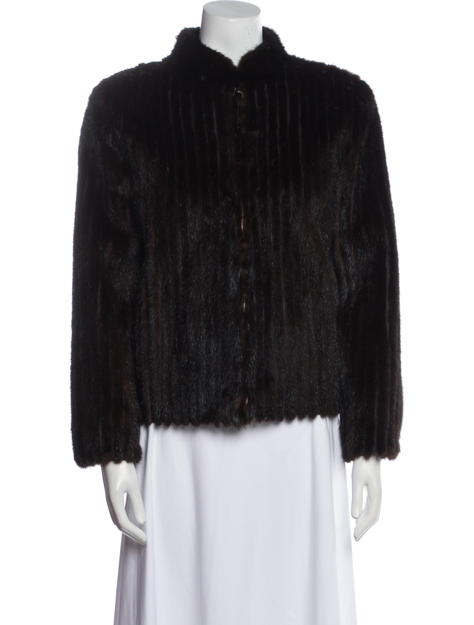 Saga Mink Fur Printed Faux Fur Jacket