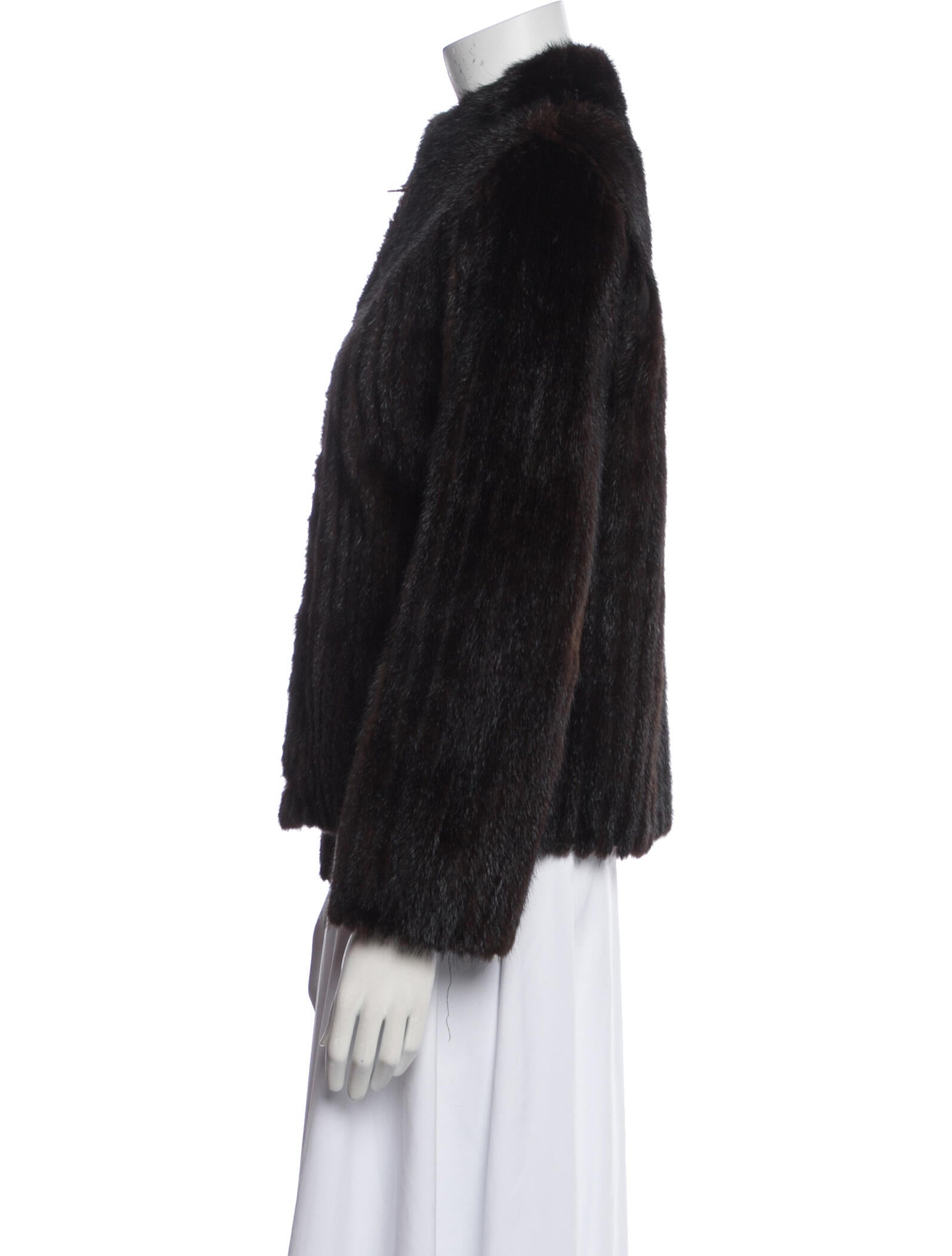 Saga Mink Fur Printed Faux Fur Jacket
